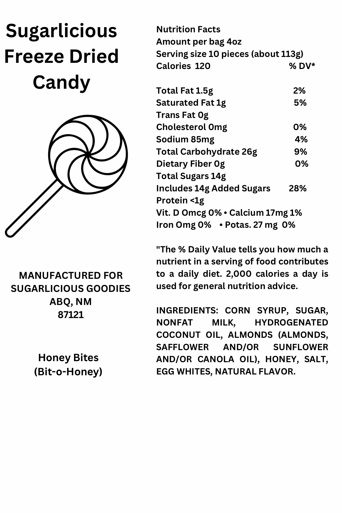 Honey Bites (Bit-o-Honey) 4oz